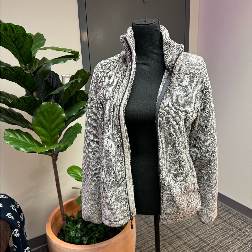 North Face Cozy Grey Zip Up Jacket